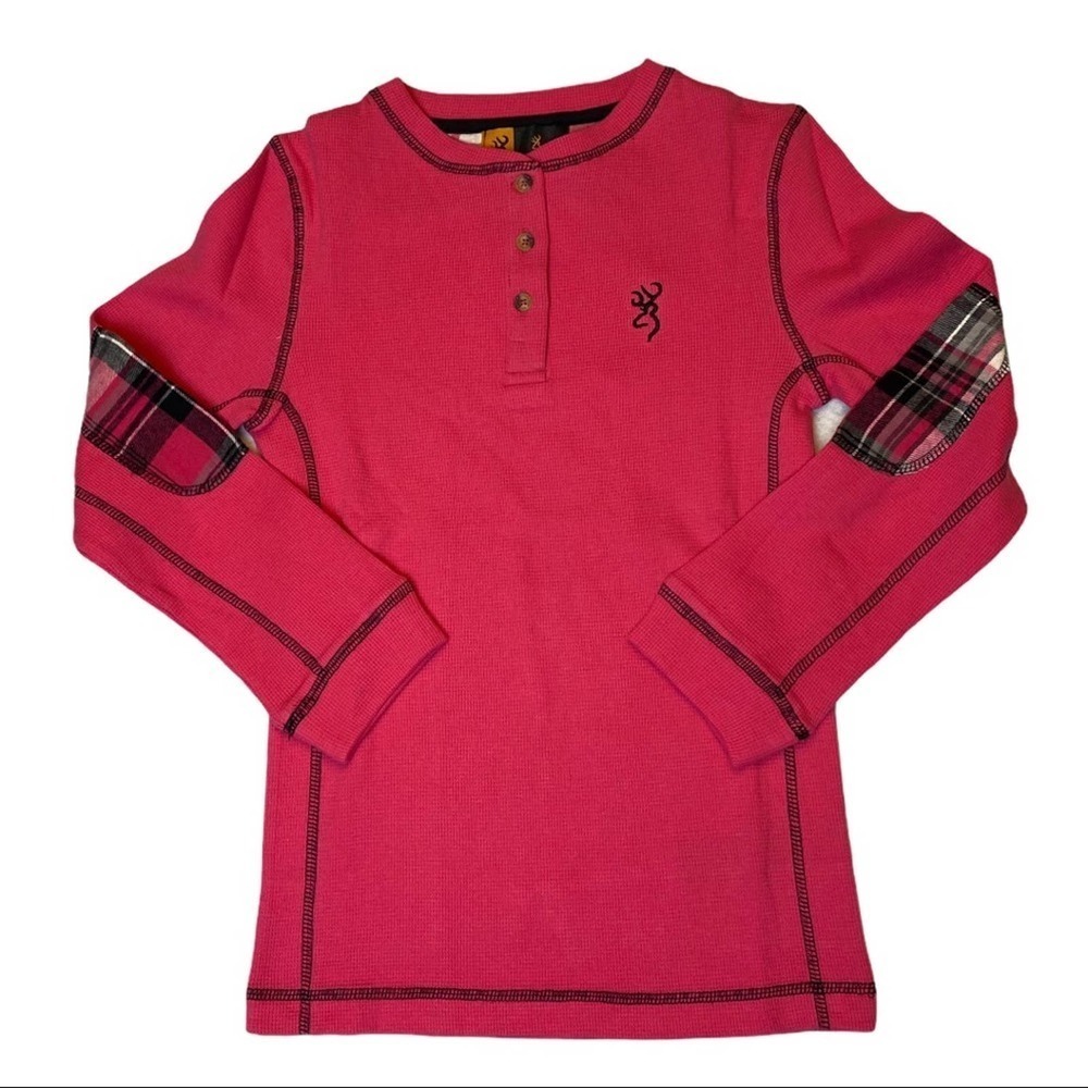 Browning Girls Thermal Top Pink Large NWOT